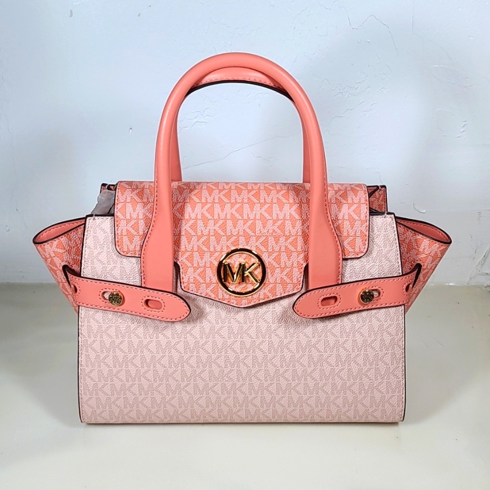 MICHAEL KORS Carmen Satchel Crossbody Bag Sherbert
